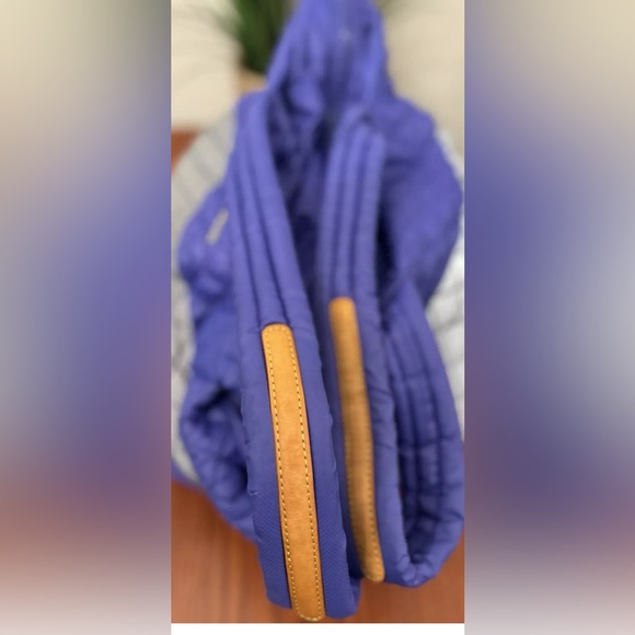 MZ Wallace Color Block Ultramarine Blue and Silver Reflective Medium Metro Tote - Picture 7 of 13